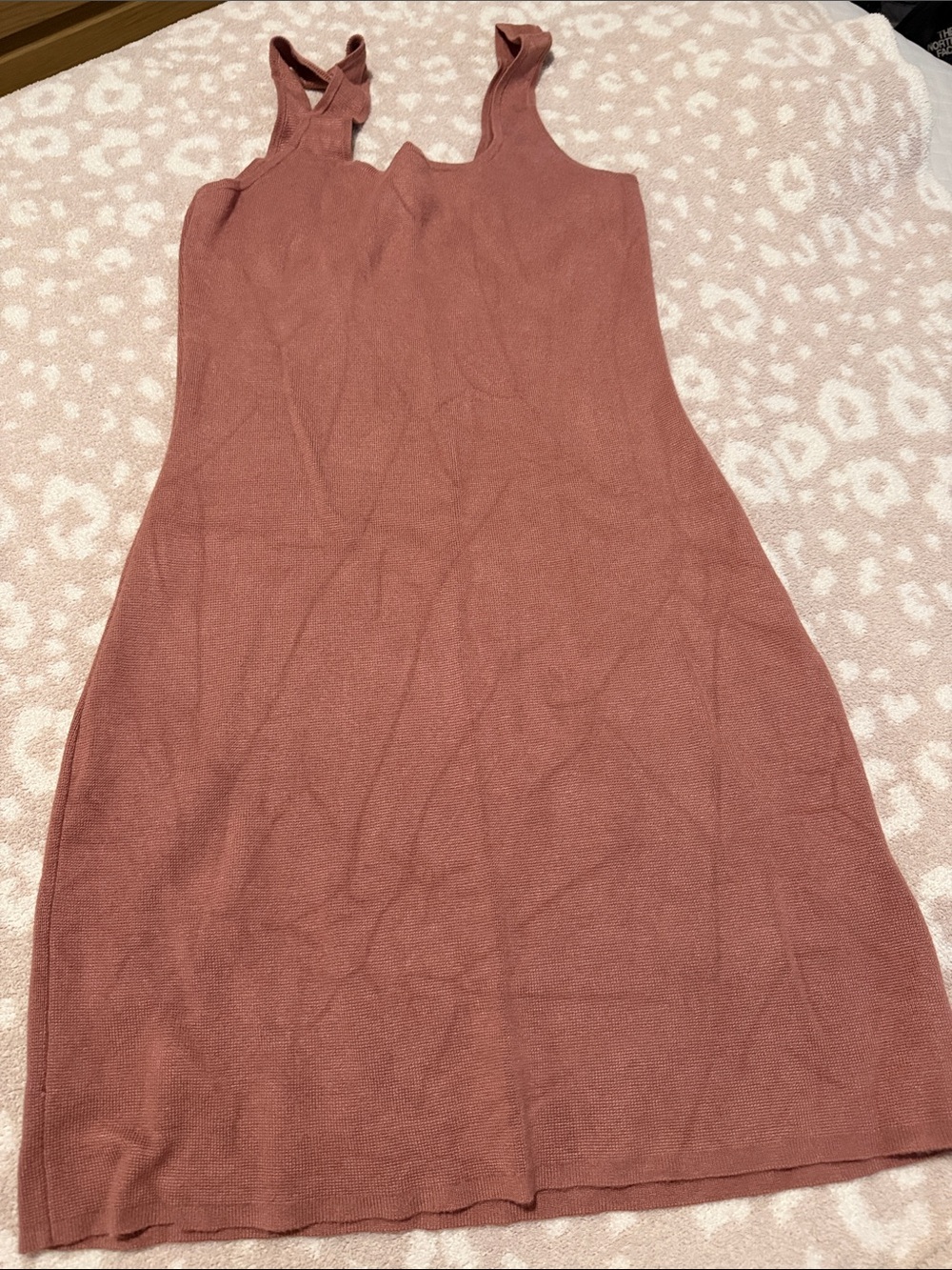 Abercrombie & Fitch Ribbed Tank Mini Dress - Rosewood